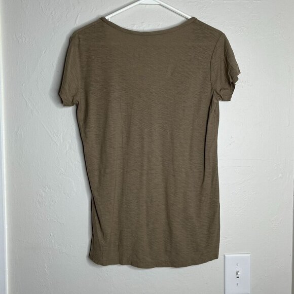 James Perse Standard Cotton Modal Blend Scoop Neck Short Sleeve Tee Brown Size 1 - Picture 4 of 8